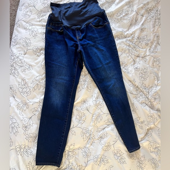 Old Navy Maternity full panel straight leg skinny jean size 12 EUC/like new - Picture 2 of 4